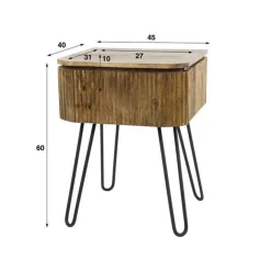 Ygo Nachttafel JOANNE Massief Mango| Nachttafels