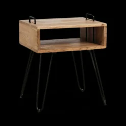 Ygo Nachttafel QUINCE Massief acacia natur| Nachttafels