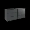 Ygo Nachttafel Set van 2 BJORNE BLACK/A 3L| Nachttafels