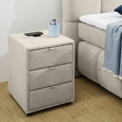 Ygo Nachttafel WEERT Chenille Beige| Nachttafels
