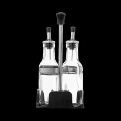 Ygo Olie/Azijn/Zout/Peper-Rek FIOR Rvs Zwart| Servies|Keukenaccessoires