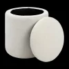Ygo Opbergpouf BOUILLON Rond Beige| Opbergboxen|Decoratieve Opbergers