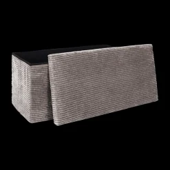Ygo Opbergpouf COLLETE Rh Rib Taupe| Opbergboxen|Decoratieve Opbergers