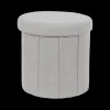 Ygo Opbergpouf DOAKA Rond Lichtgrijs| Opbergboxen|Decoratieve Opbergers