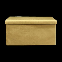 Ygo Opbergpouf FLIRAX Rechthoek Oker| Opbergboxen|Decoratieve Opbergers