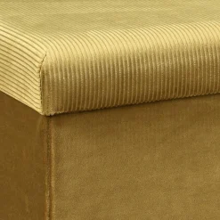 Ygo Opbergpouf FLIRAX Rechthoek Oker| Opbergboxen|Decoratieve Opbergers