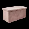 Ygo Opbergpouf FLIRAX Rechthoek Roze| Opbergboxen|Decoratieve Opbergers