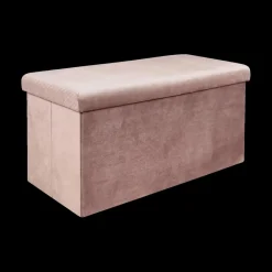 Ygo Opbergpouf FLIRAX Rechthoek Roze| Opbergboxen|Decoratieve Opbergers