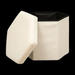 Ygo Opbergpouf HEXIO Beige| Opbergboxen|Decoratieve Opbergers
