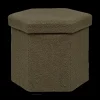 Ygo Opbergpouf HEXIO kaki| Opbergboxen|Decoratieve Opbergers
