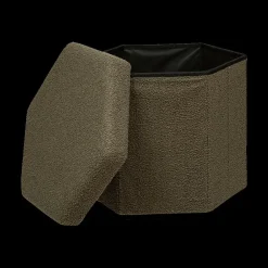 Ygo Opbergpouf HEXIO kaki| Opbergboxen|Decoratieve Opbergers