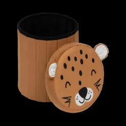 Ygo Opbergpouf LEO Luipaard Poly Bruin| Decoratieve Accessoires|Tapijten