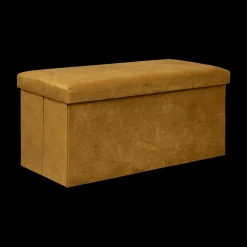 Ygo Opbergpouf LILORA Oker| Opbergboxen|Decoratieve Opbergers