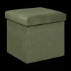 Ygo Opbergpouf LILORA Vk. Kaki| Opbergboxen|Decoratieve Opbergers