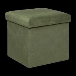 Ygo Opbergpouf LILORA Vk. Kaki| Opbergboxen|Decoratieve Opbergers