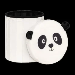 Ygo Opbergpouf PANDAI Panda Poly Wit/zwart| Decoratieve Accessoires|Tapijten