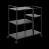 Ygo Opbergtrolley 3 leggers SPARROW Metaal Zwart| Opbergrekken & -Trolleys|Keukenrekjes