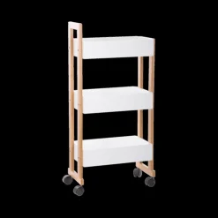 Ygo Opbergtrolley LARSY 3Niv. Wit| Opbergrekken & -Trolleys