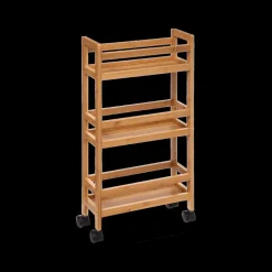 Ygo Opbergtrolley LUNT 3Niv. Bamboe| Opbergrekken & -Trolleys
