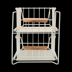 Ygo Organiser DOROTA 2 Niveaus Metaal Beige| Servies|Keukenaccessoires