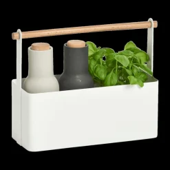 Ygo Organiser WHIRT Rh. Met. Wit/Bamboe| Keukenaccessoires|Servies