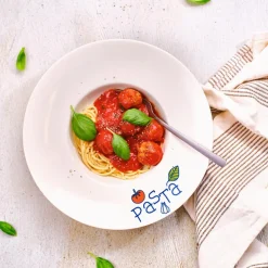 Ygo Pastabord PASTA Wit Gededoreerd| Servies