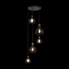 Ygo Pendel RAGA 5Del. Rond Zwart/Koper| Hanglampen