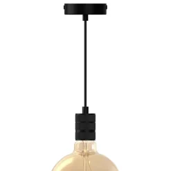 Ygo Pendel RETRO Rond 1D Mat Zwart| Hanglampen