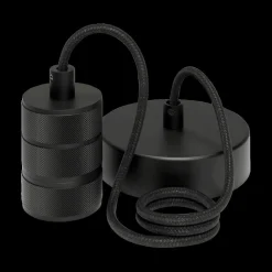 Ygo Pendel RETRO Rond 1D Mat Zwart| Hanglampen