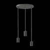 Ygo Pendel RETRO Rond 3D. Plafondplaat Zwart| Hanglampen