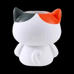 Ygo Pennenhouder ORANGE CAT Wit/Grijs/Oranje| Decoratieve Accessoires|Tapijten