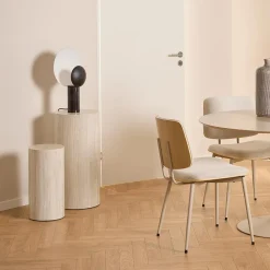 Ygo Piedestals LIVA S/2 Rond Travertijnlook| Salontafels & Bijzettafels