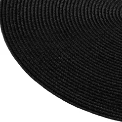 Ygo Placemat BRAID Rond Zwart| Tafellinnen & -Textiel