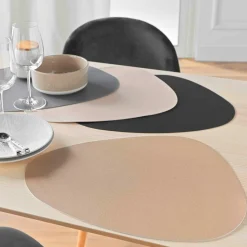 Ygo Placemat FLEOSTONE Zwart| Tafellinnen & -Textiel
