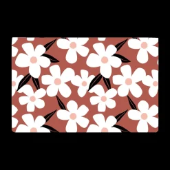 Ygo Placemat FLORIANA Bloemen Terracotta| Tafellinnen & -Textiel