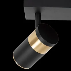 Ygo Plafondspot GORIK 2Del. Zwart/Goud| Spots
