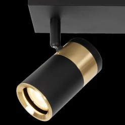 Ygo Plafondspot GORIK 3Del. Zwart/Goud| Spots