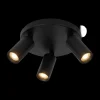 Ygo Plafondspot RITMO 3Del. Zwart| Spots