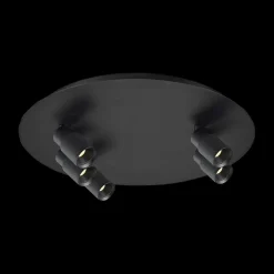 Ygo Plafonnier NYSAL Rond 5Del. Zwart| Plafonniers