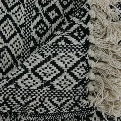 Ygo Plaid FRANGE Kat. Ecru/Zwart| Sierkussens & Plaids