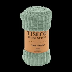 Ygo Plaid RIBBLE Microflanel Sage Green| Sierkussens & Plaids