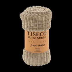Ygo Plaid RIBBLE Microflanel Taupe| Sierkussens & Plaids