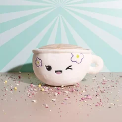 Ygo Pluche KAWAII Koffietas Wit/Beige| Decoratieve Accessoires|Accessoires