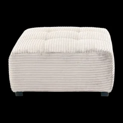 Ygo Poef LORETO Rib Beige 119x100| Poufen & Voetenbanken