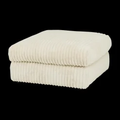 Ygo Poef PROSPERO Rib Ecru 105x105| Poufen & Voetenbanken