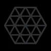 Ygo Potonderzetter TRIANGLES Sil. Black| Potten & Pannen