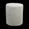Ygo Pouf TOBIES Rond Poly Teddy Off White| Poufen & Voetenbanken