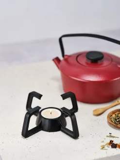 Ygo Rechaud HOBBE Gietijzer Zwart| Koffie & Thee