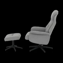 Ygo Relax MENNO met poef B77 Grijs| Relaxen