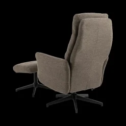Ygo Relaxfauteuil HALDOR met poef Monza Taupe| Relaxen